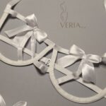White women’s lingerie set with bow design - elegant bra and panty set