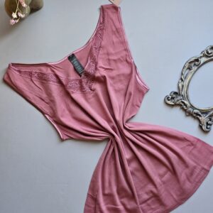 تاپ تمام نخ زنانه ساتن دوزی و دانتل آلمانی Esmara